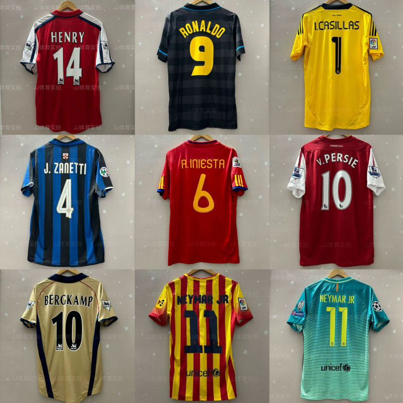 复古球衣AC罗纳尔多特齐达内马尔蒂尼日利亚梅西班牙杰拉德国家队