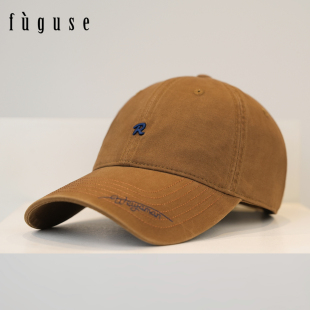 春季 刺绣R字母软顶棒球帽子男女简约休闲百搭显脸小遮阳鸭舌帽潮