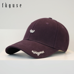 秋季简约百搭硬顶棒球帽子男女韩版加深加大头围显脸小遮阳鸭舌帽