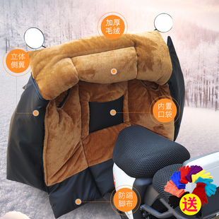 雅迪Li冠能DQ6电动车挡风被冬季 加绒加厚电瓶车防水防风罩秋冬款