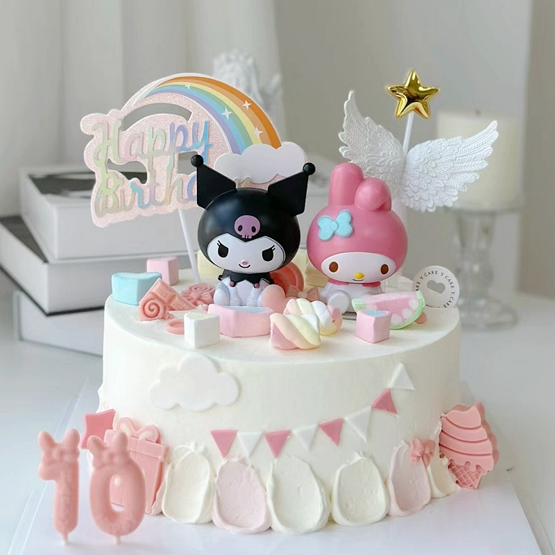 库洛米美乐蒂三丽鸥帕恰狗蛋糕装饰儿童宝宝生日甜品台烘焙小插件