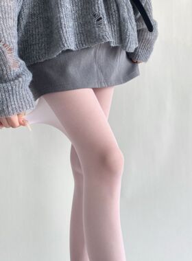 少女粉色丝袜15D超薄天鹅绒连裤袜日系糖果色纯欲风白色辣妹黑丝