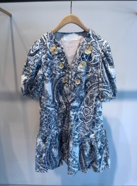 正品2E3O446-220 D大 22秋3 2599  度假风X 连衣裙