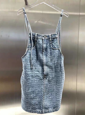 正品3I3RG01-240 24秋2  1190W  蓝色 牛仔背带短裤