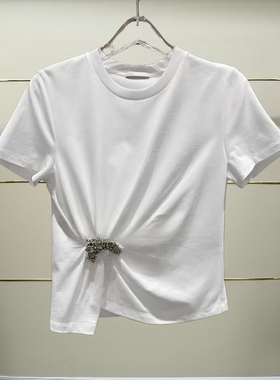 正品3J2B335-250开25夏两色扭结蝴蝶结T恤吊牌695