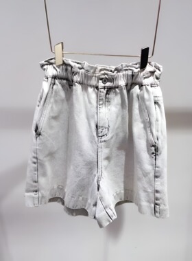 正品2E3R101-220 D大22秋4 999W 牛仔短裤 蓝色/白色