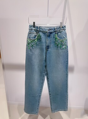 正品3H2R611-23 D小23夏6 1090W 蓝色  牛仔裤