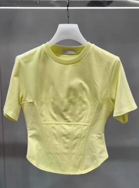 正品2H1B311-23 D大23春6 999 浅黄色 合身款 短袖 T恤