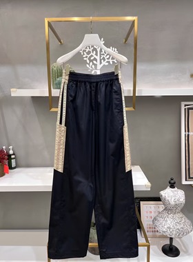 正品2H3Q441-23 D大23秋1 1699 黑色X 全棉贡缎 休闲裤子