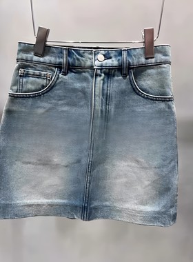 正品2I3RI16-240D大24秋4 1099 蓝色 牛仔覆膜半裙