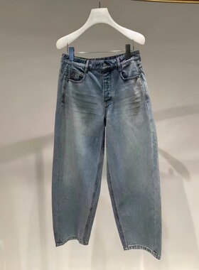 正品2I3R602-240 24秋1 1199 蓝色N 牛仔妈咪裤