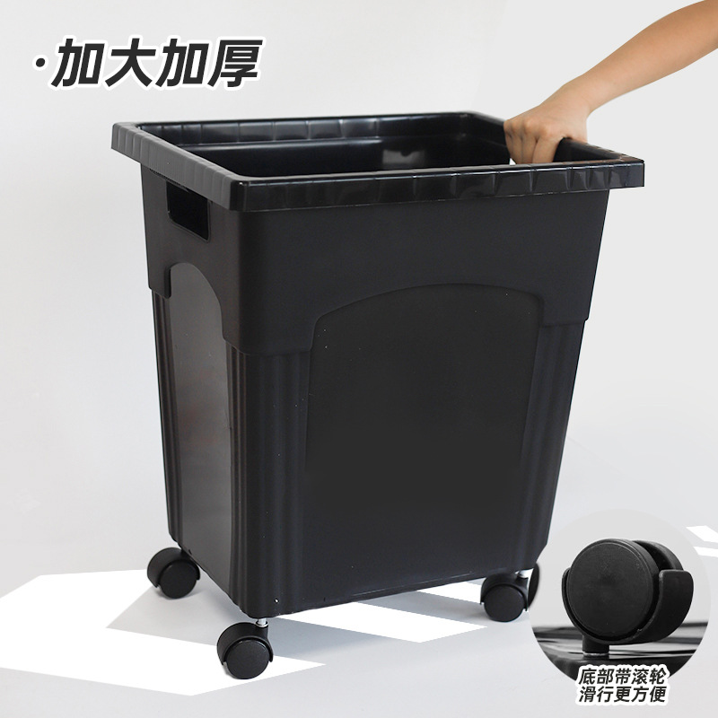 法式养花桶花店塑料加厚大容量耐摔牢固带滚轮插花桶鲜花桶醒花桶