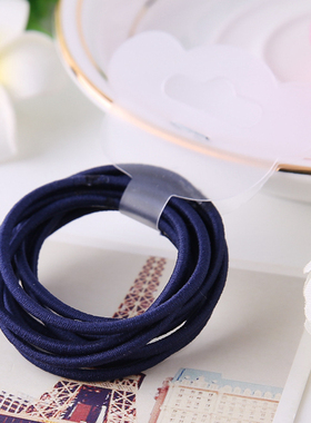 JD高弹2mm粗儿童发圈 宝宝酒红色藏青色墨绿色基础皮筋 1串10根