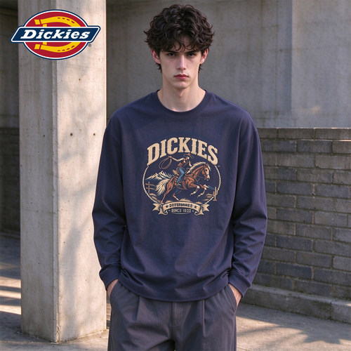 Dickies男士长袖T恤美式纯棉上衣