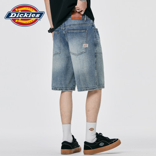 Dickies美式水洗牛仔五分裤男夏