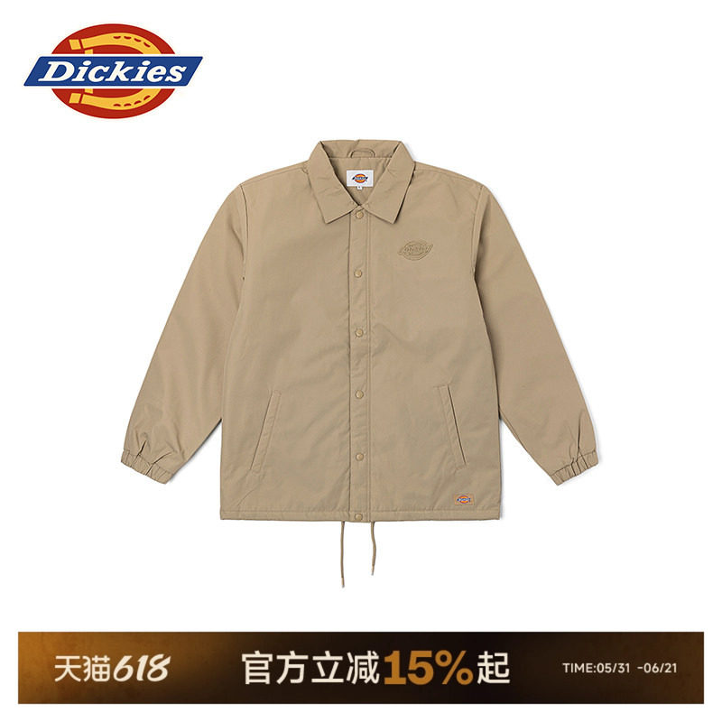 Dickies帝酷适26春秋宽松休闲版型夹棉教练厚夹克外套男女情侣J