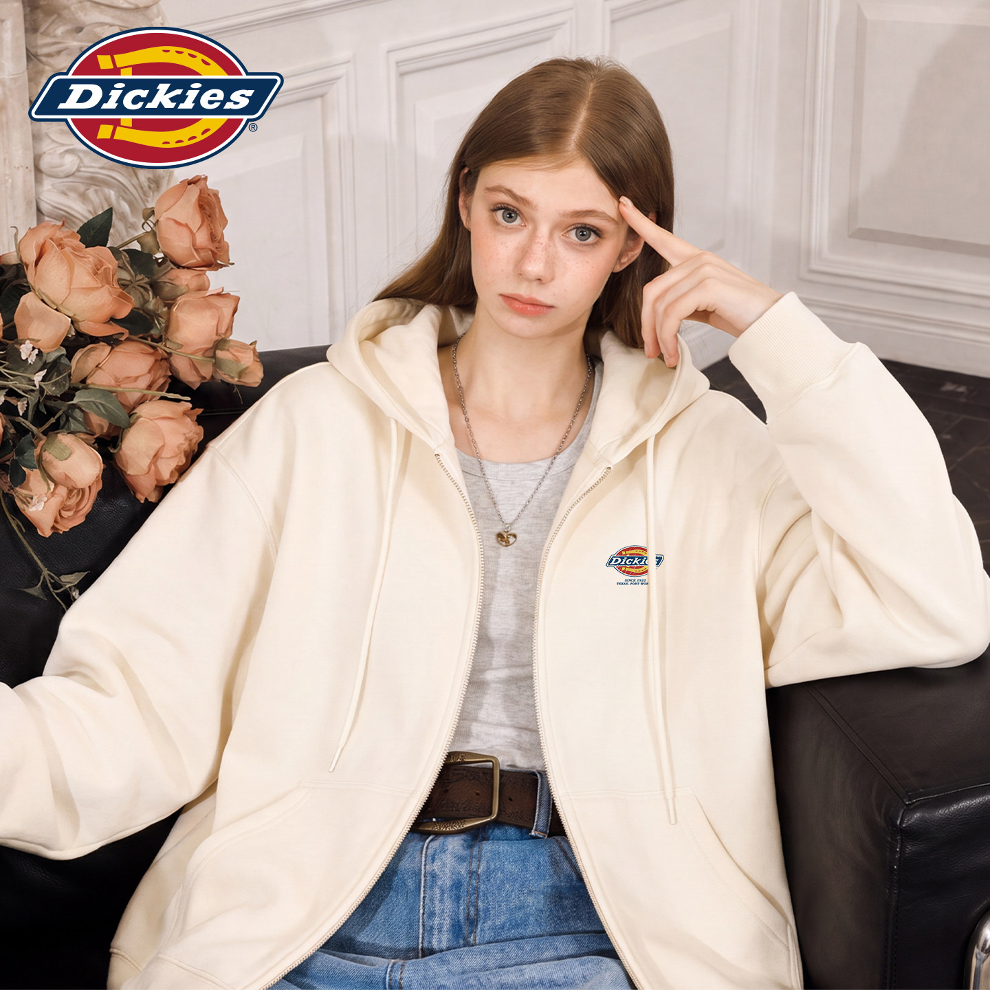 Dickies宽松开衫卫衣女款图片