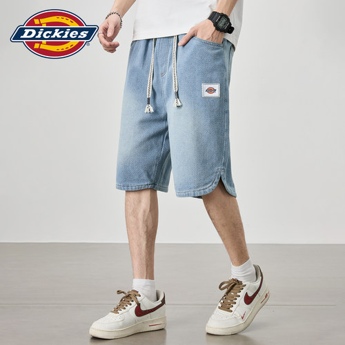 Dickies帝酷适牛仔短裤男士夏季薄款直筒宽松美式潮牌五分中裤子M