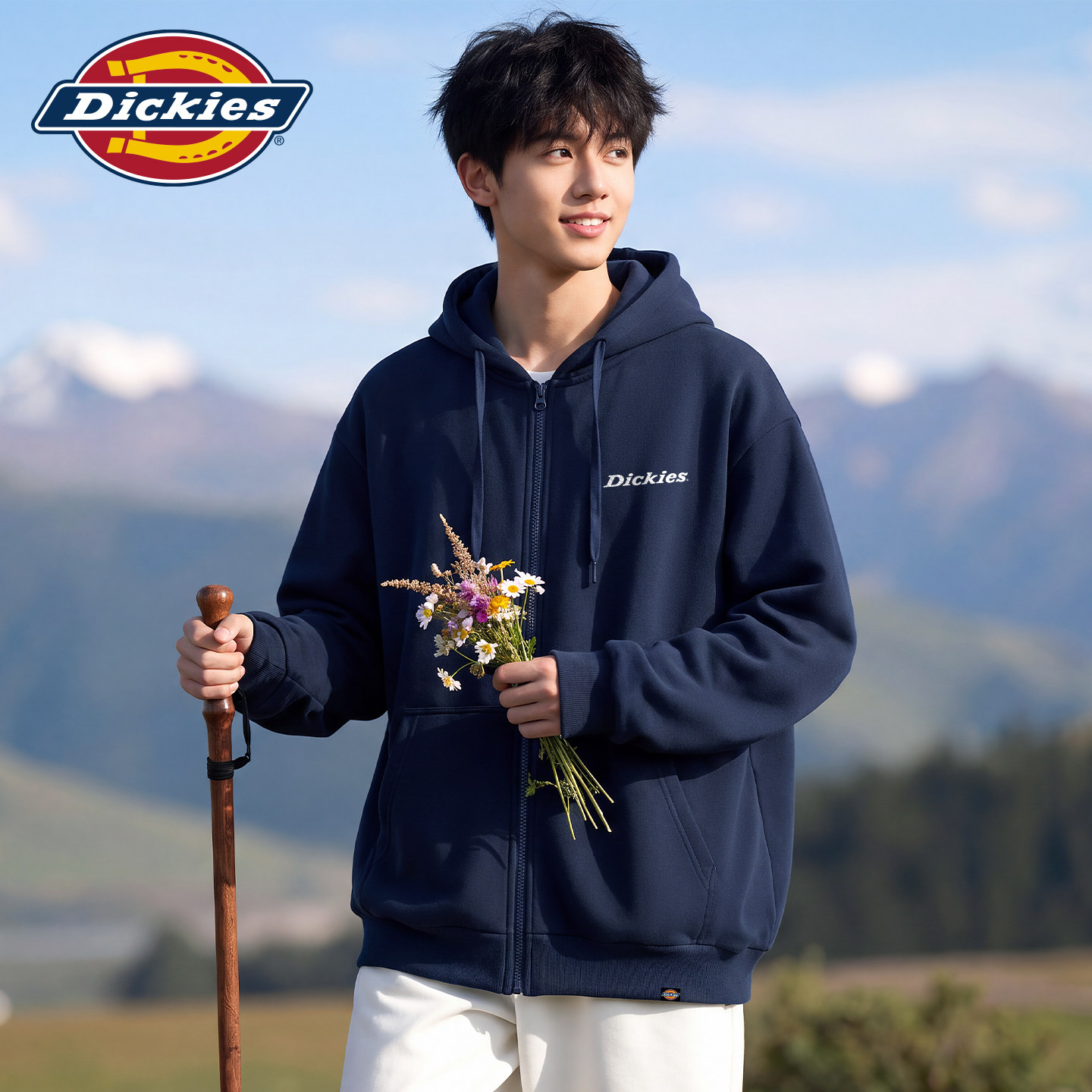 Dickies美式潮流连帽开衫卫衣男图片