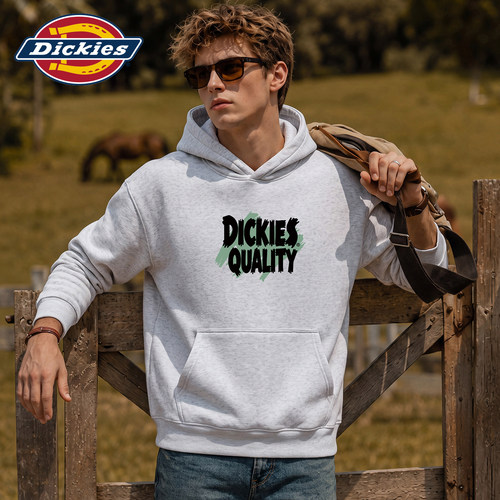 Dickies创意印花套头带帽卫衣衫
