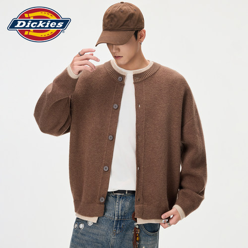 Dickies男秋季美式圆领毛衣外套