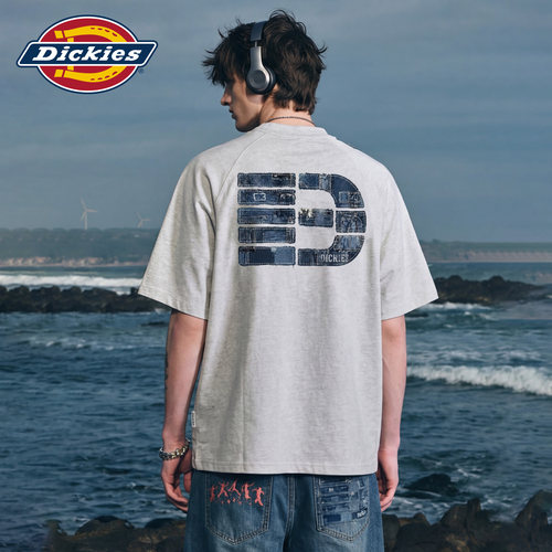 Dickies帝酷适美式纯棉短袖T恤男夏季潮牌圆领宽松半袖休闲上衣M