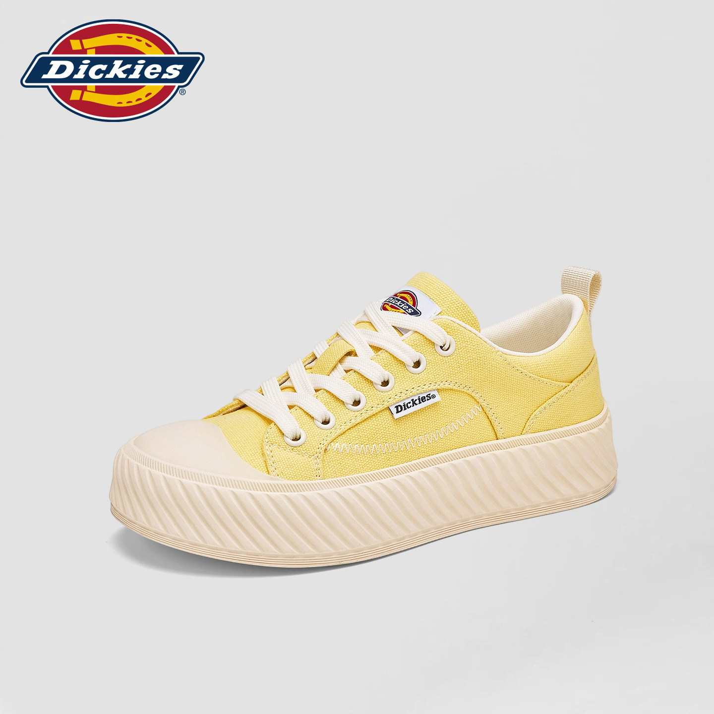 Dickies黄色厚底低帮帆布鞋女图片