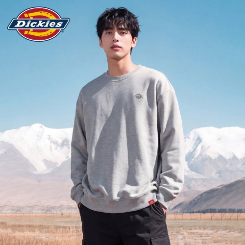 Dickies男秋季美式印花圆领卫衣