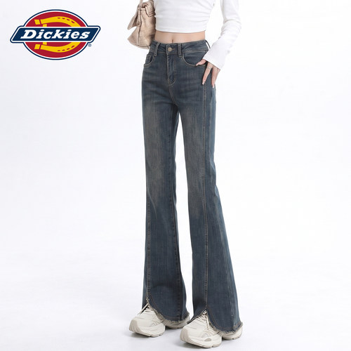 Dickies帝酷适复古微喇牛仔裤女Y