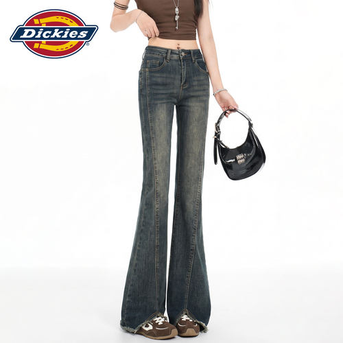 Dickies帝酷适毛边微喇牛仔裤女Y