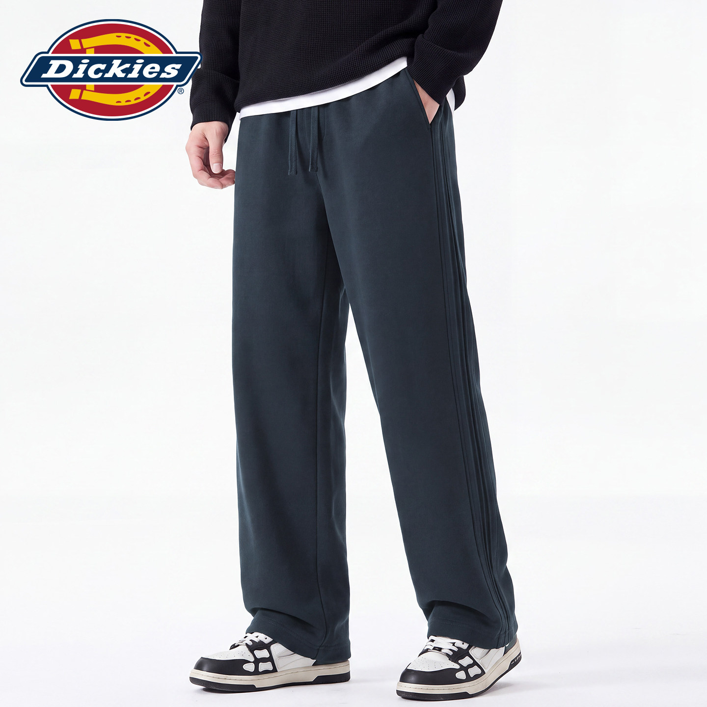 Dickies帝酷适美式简约针织卫裤男士2026春秋季新款直筒休闲裤子Y