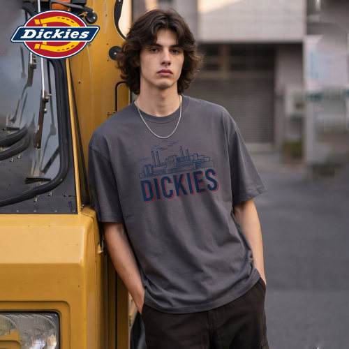 Dickies帝酷适潮牌印花纯棉短袖T恤男夏季美式潮流休闲圆领上衣M