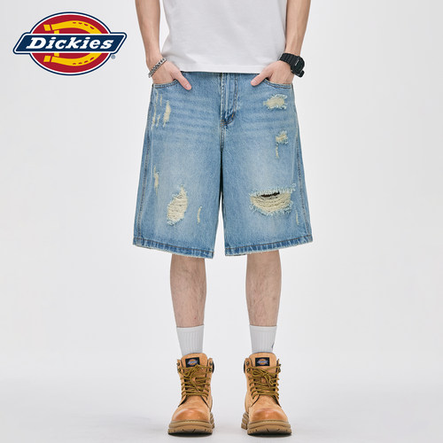 Dickies帝酷适潮牌破洞牛仔短裤