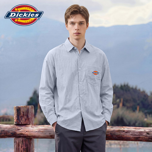Dickies贴袋排扣翻领长袖防晒衣
