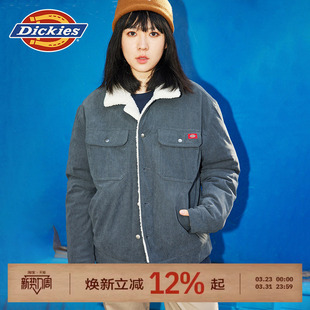 外套男女情侣同款 Dickies帝酷适工装 仿羊羔绒春秋夹克保暖休闲款