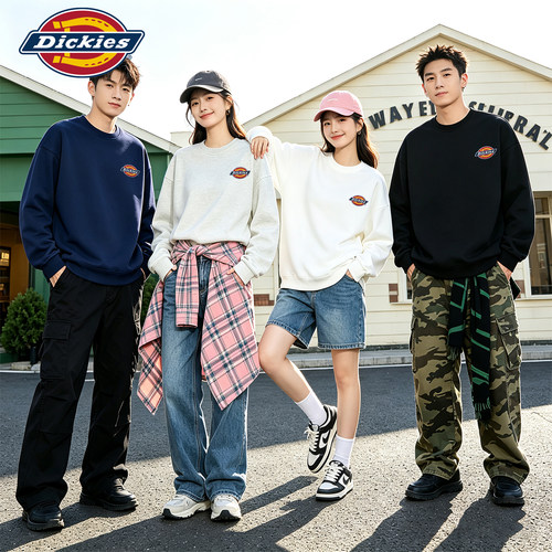 Dickies秋冬圆领刺绣卫衣男女款
