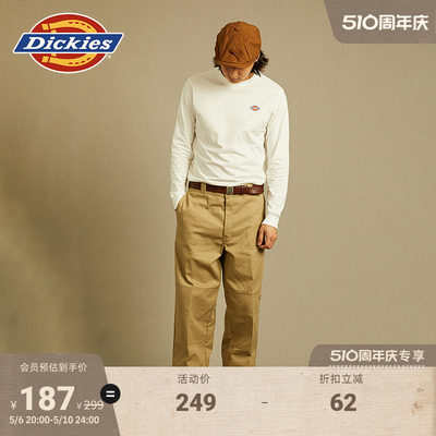 汗布长袖T恤上衣Dickies