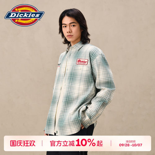 Dickies格子工装长袖衬衫