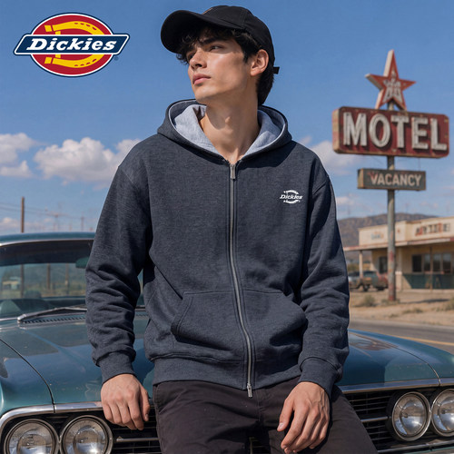 Dickies拉链开衫撞色卫衣外套