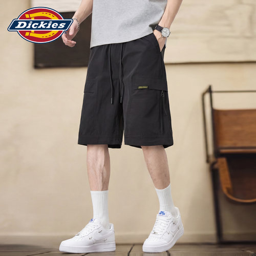 Dickies帝酷适夏季休闲短裤男美式宽松纯色直筒黑色工装五分裤子M