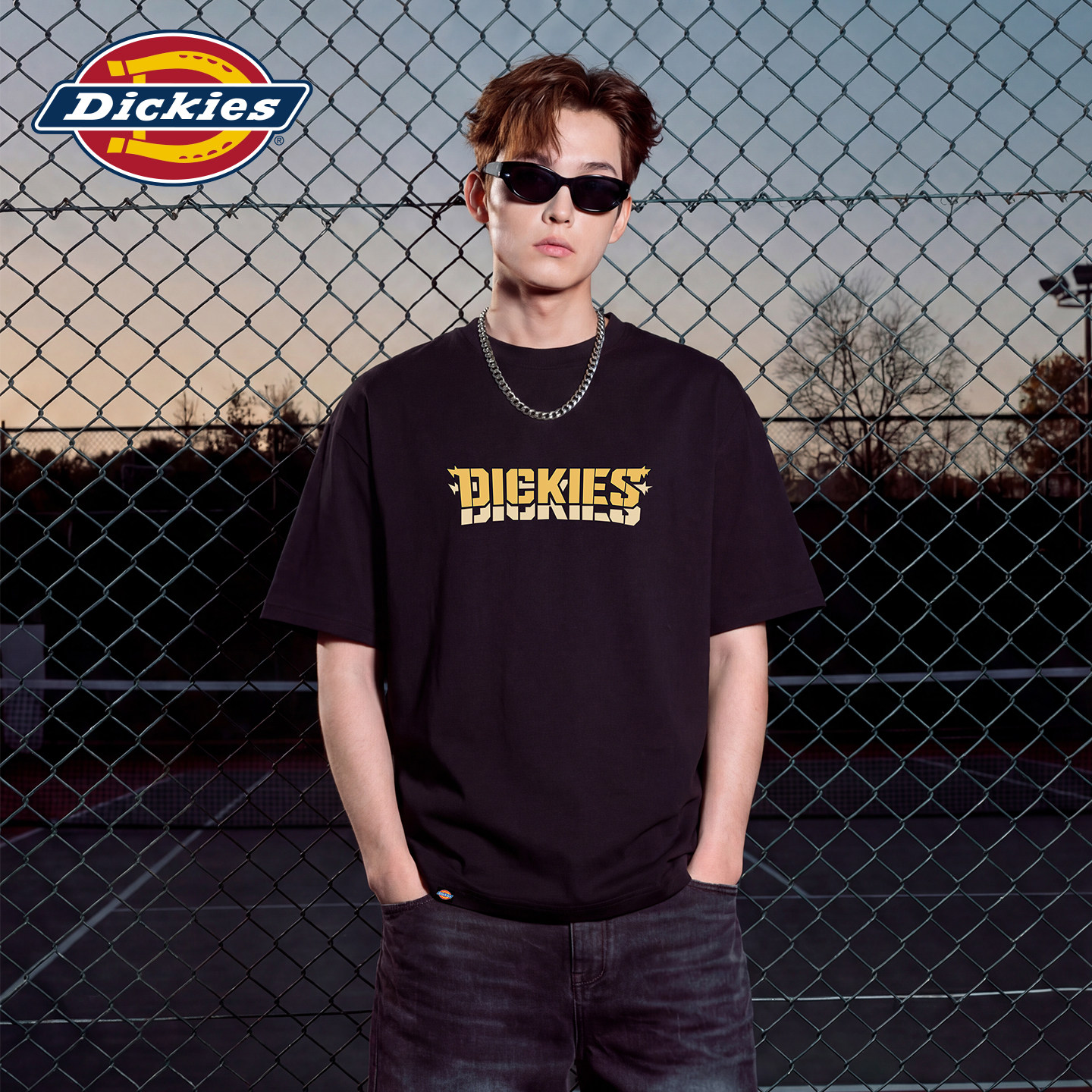 dickies短袖男士t恤重磅面料图片