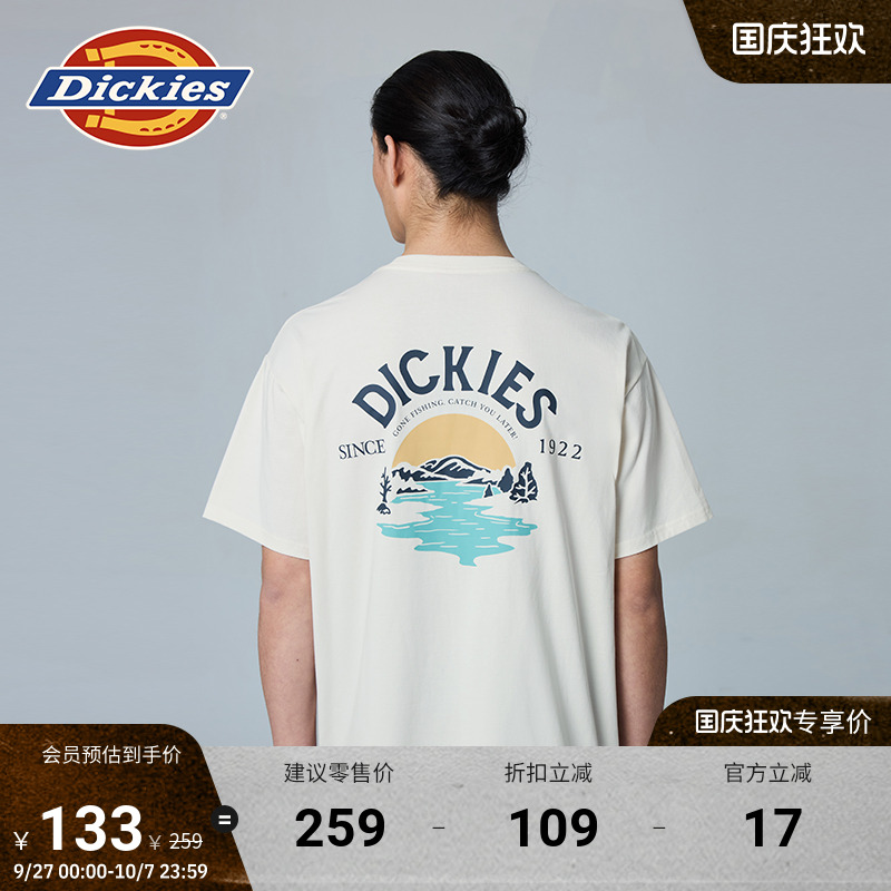 Dickies背后图案印花T恤