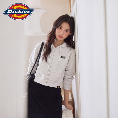 Dickies休闲短款开衫连帽卫衣女