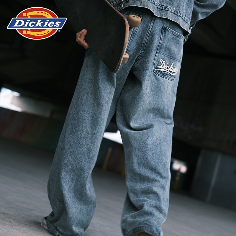 Dickies帝酷适【秋冬】廓形老爹裤超宽松baggy风松弛感重磅牛仔裤,男装,牛仔裤,淘宝优惠券,粉丝福利购,淘宝优惠卷