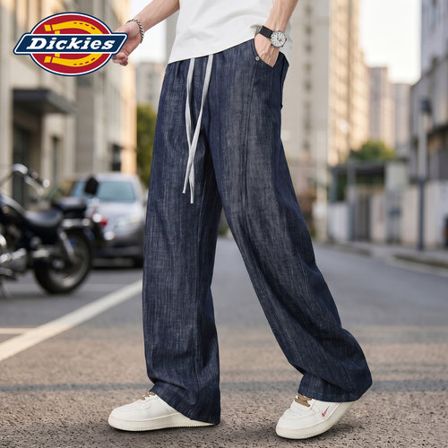 Dickies夏季薄款潮牌弯刀牛仔裤