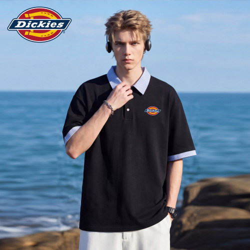 Dickies帝酷适美式潮牌翻领短袖polo衫夏季休闲半袖情侣T恤上衣M