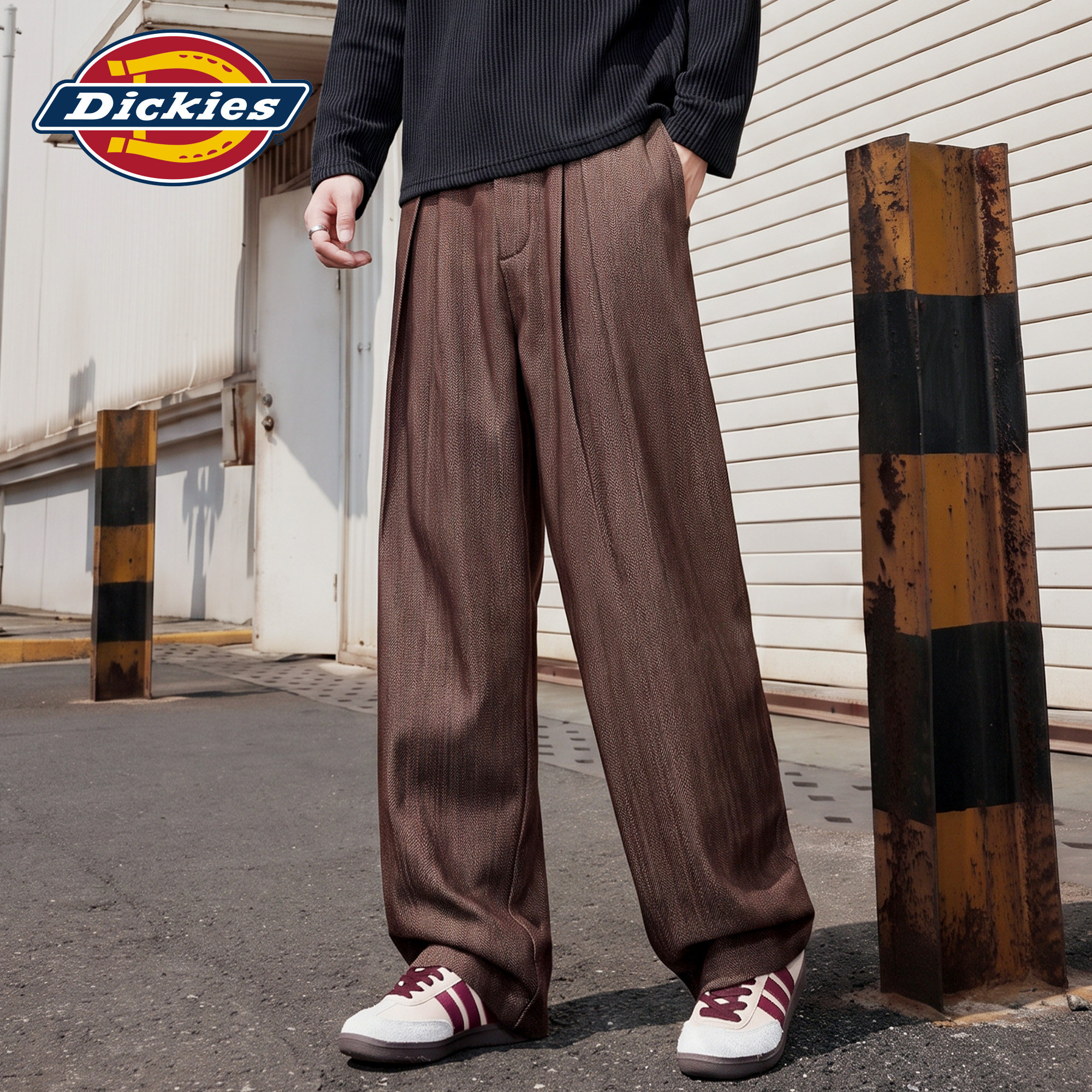 Dickies帝酷适潮流宽松百搭休闲西裤男秋季美式直筒垂感阔腿裤子M