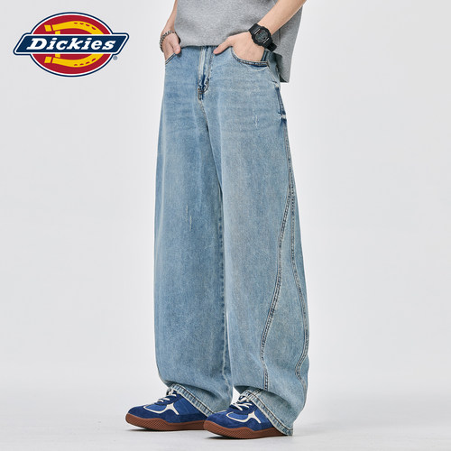 Dickies美式宽松阔腿牛仔裤男秋