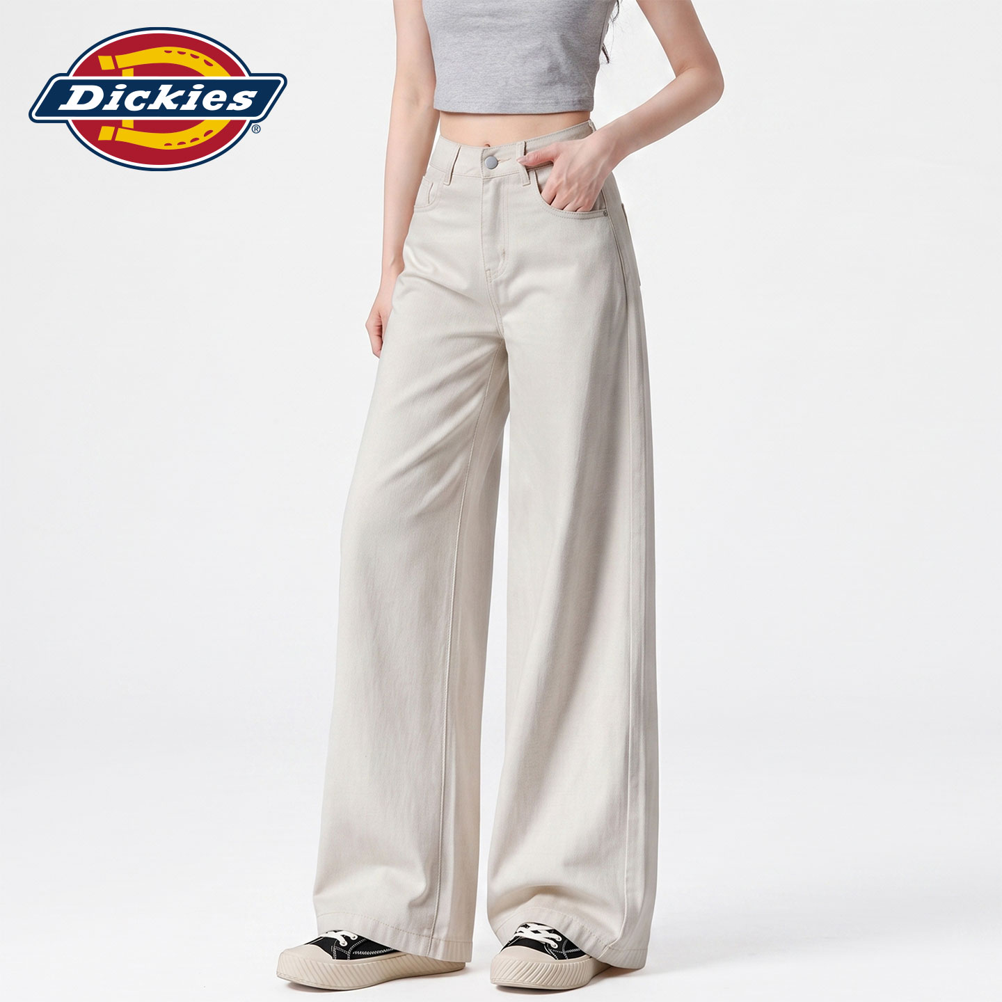 Dickies帝酷适莱赛尔阔腿牛仔裤Y图片