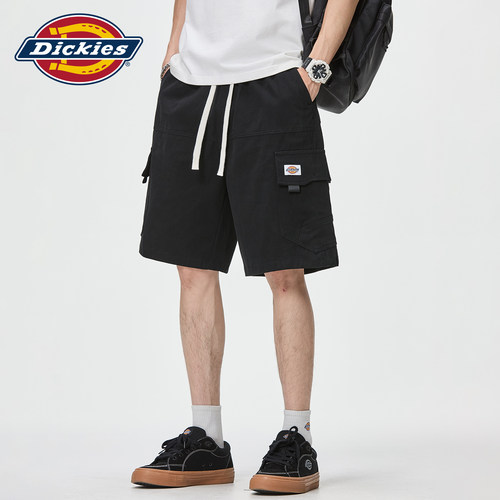 Dickies黑色纯棉工装短裤男夏季